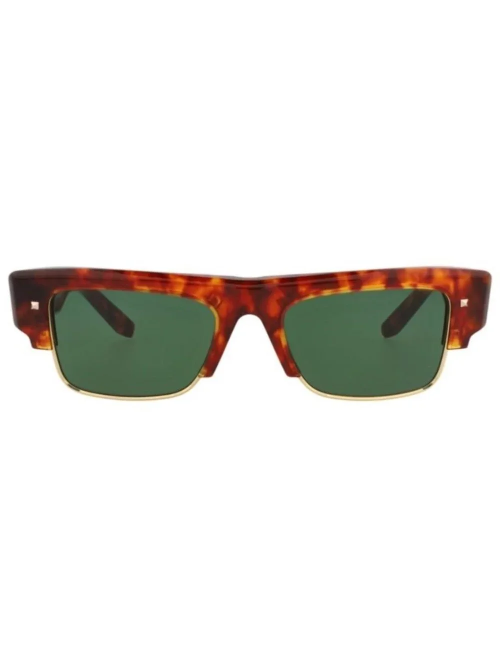 New Valentino Unisex Square/Rectangle Tortoise-Tortoise-Green Fashion Designer E